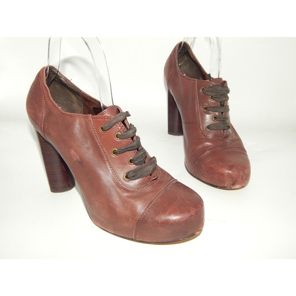Jeffrey Campbell Brown Leather Lace Up Shoes Size 8
